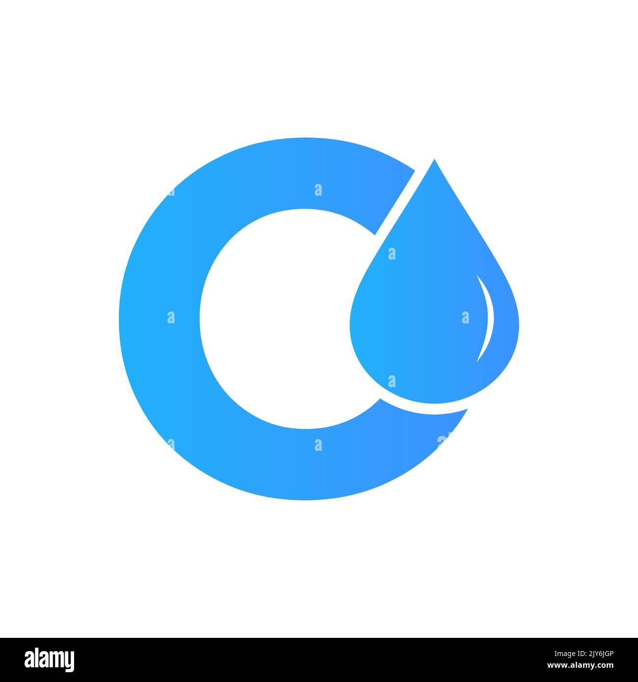 Vektor-Vorlage für Element „Wasserlogo“ mit dem Buchstaben O. Wassertropfen-Logo Stock Vektor