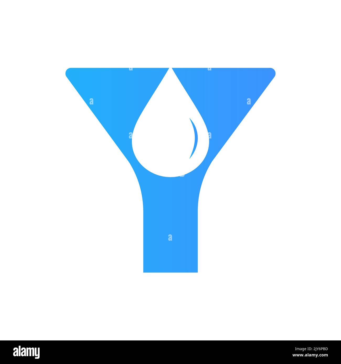 Vektor-Vorlage für Wasserlogo-Element in Buchstabe Y. Wassertropfen-Logo Stock Vektor