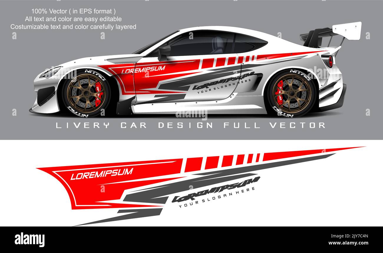 blin dvan Abziehbild-Design-Vektor. Grafische abstrakte Streifen Racing Hintergrund Kit Designs für Wrap-Fahrzeug, Rennwagen, Rallye, Abenteuer und Lackierung Stock Vektor