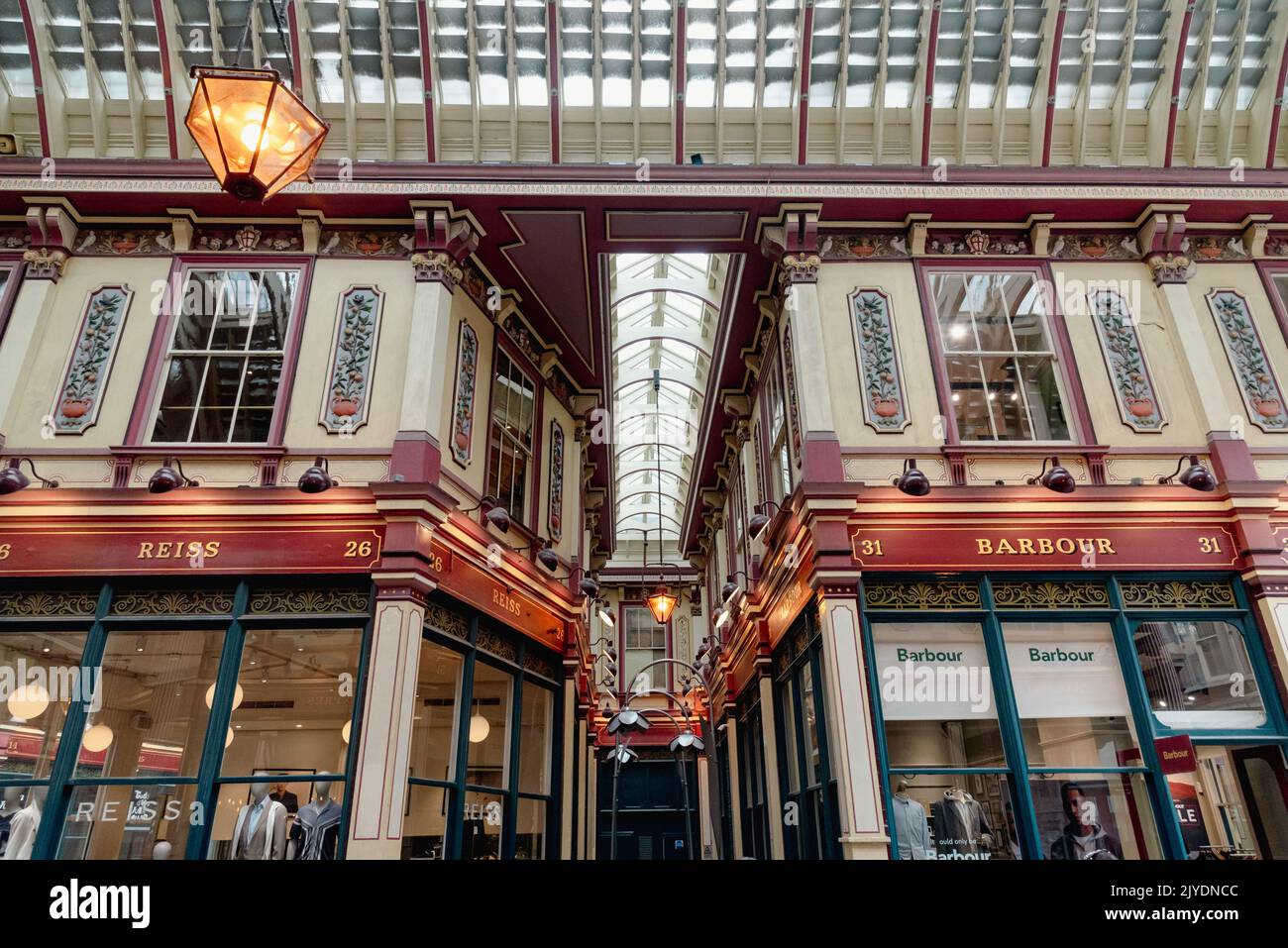 Innenansicht des Londoner Borough Market Stockfoto