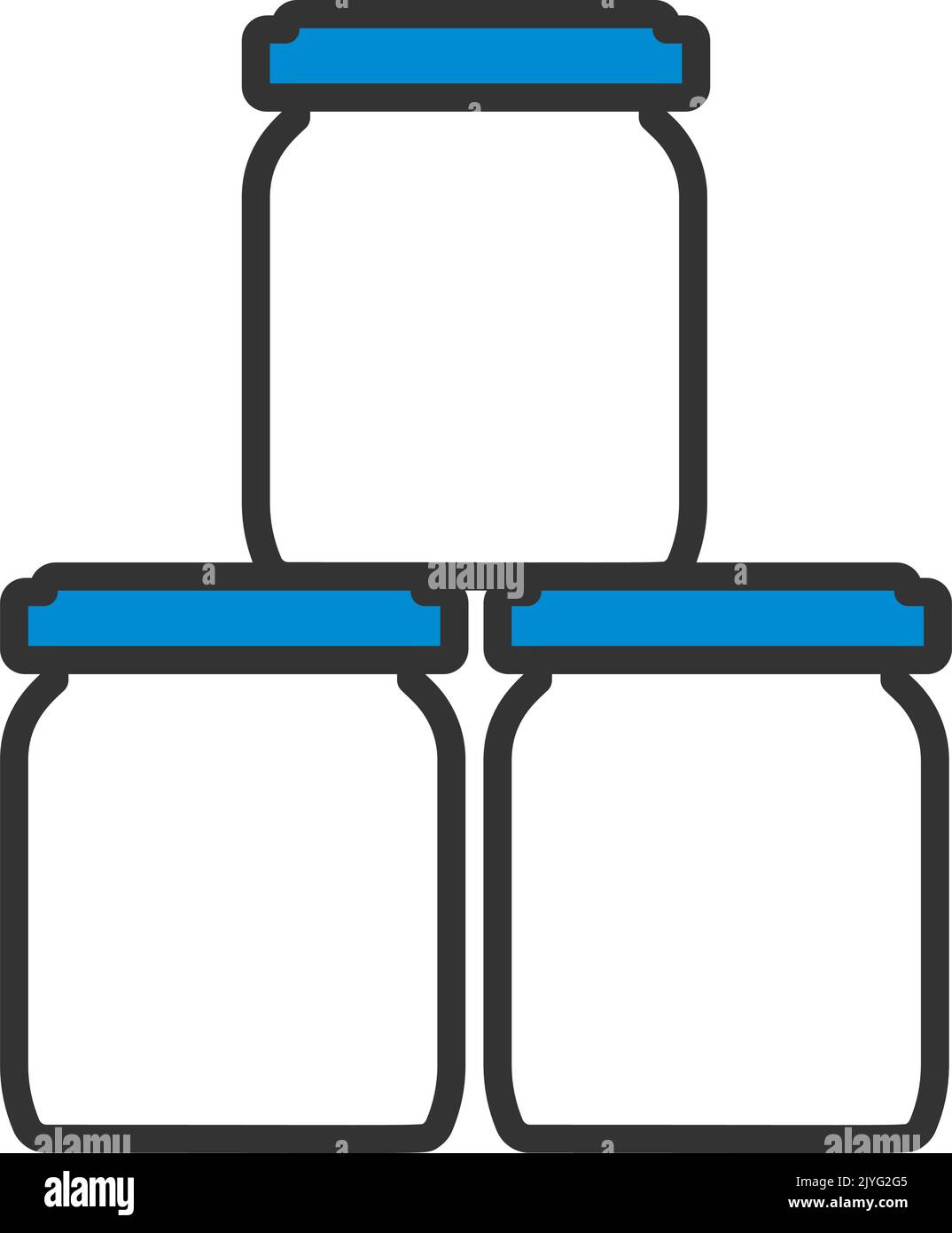 Symbol Für Kleine Glasgläser. Editierbare Fett Formatigte Kontur Mit Farbfüllungsdesign. Vektorgrafik. Stock Vektor