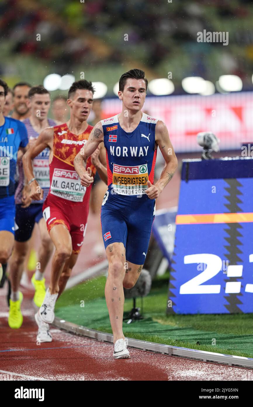 Jakob Ingebrigtsen nimmt an den 1500 Metern der Leichtathletik ...