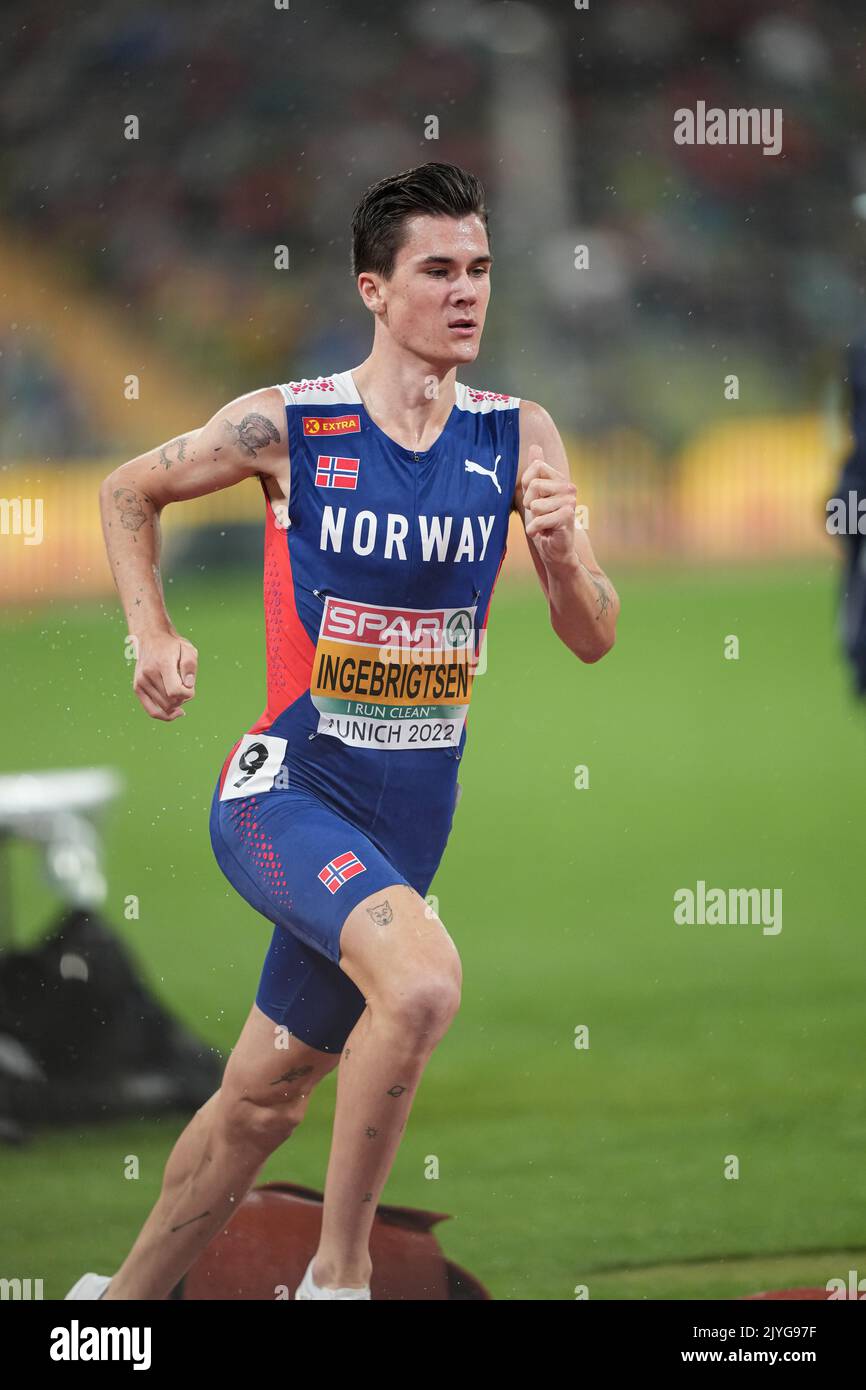 Jakob Ingebrigtsen nimmt an den 1500 Metern der Leichtathletik ...