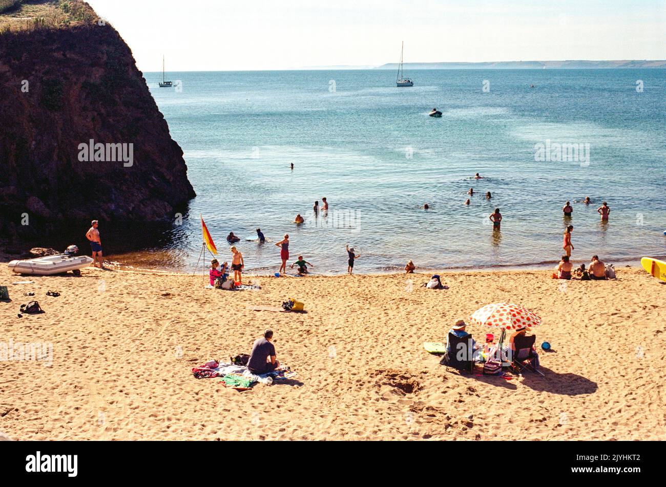 Mouthwell Strand, Hope Cove, South Devon, England, Vereinigtes Königreich. Stockfoto