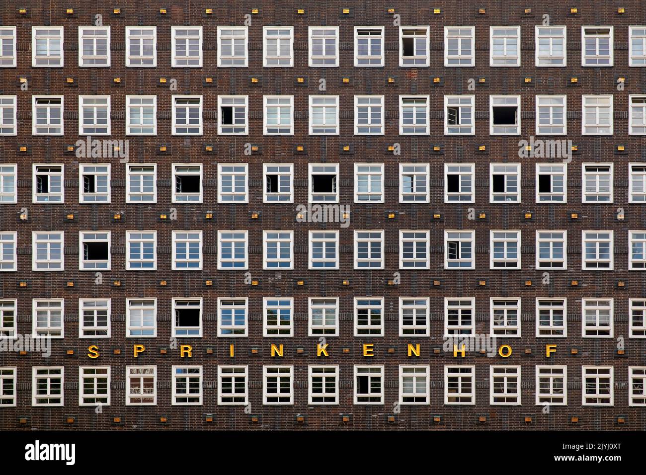 Sprinkenhof, Verkleidung, Kontorhaus District, Deutschland, Hamburg Stockfoto