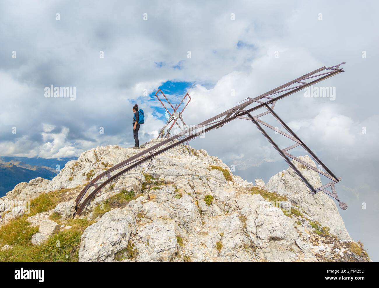 Dolomiti (Italien) - Blick auf die Dolomiten, UNESCO-Weltkulturerbe, in Venetien und Trentino-Südtirol. Hier Mount Civetta und Coldai See Stockfoto