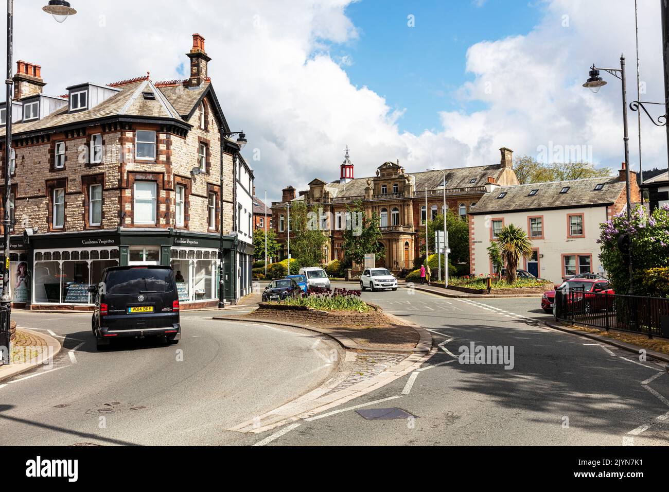 Penrith Mansion House, Penrith Town, Cumbria, Großbritannien, England, Penrith Cumbria, Penrith UK, Penrith town Cumbria, Penrith town Centre, town Centre, Stockfoto