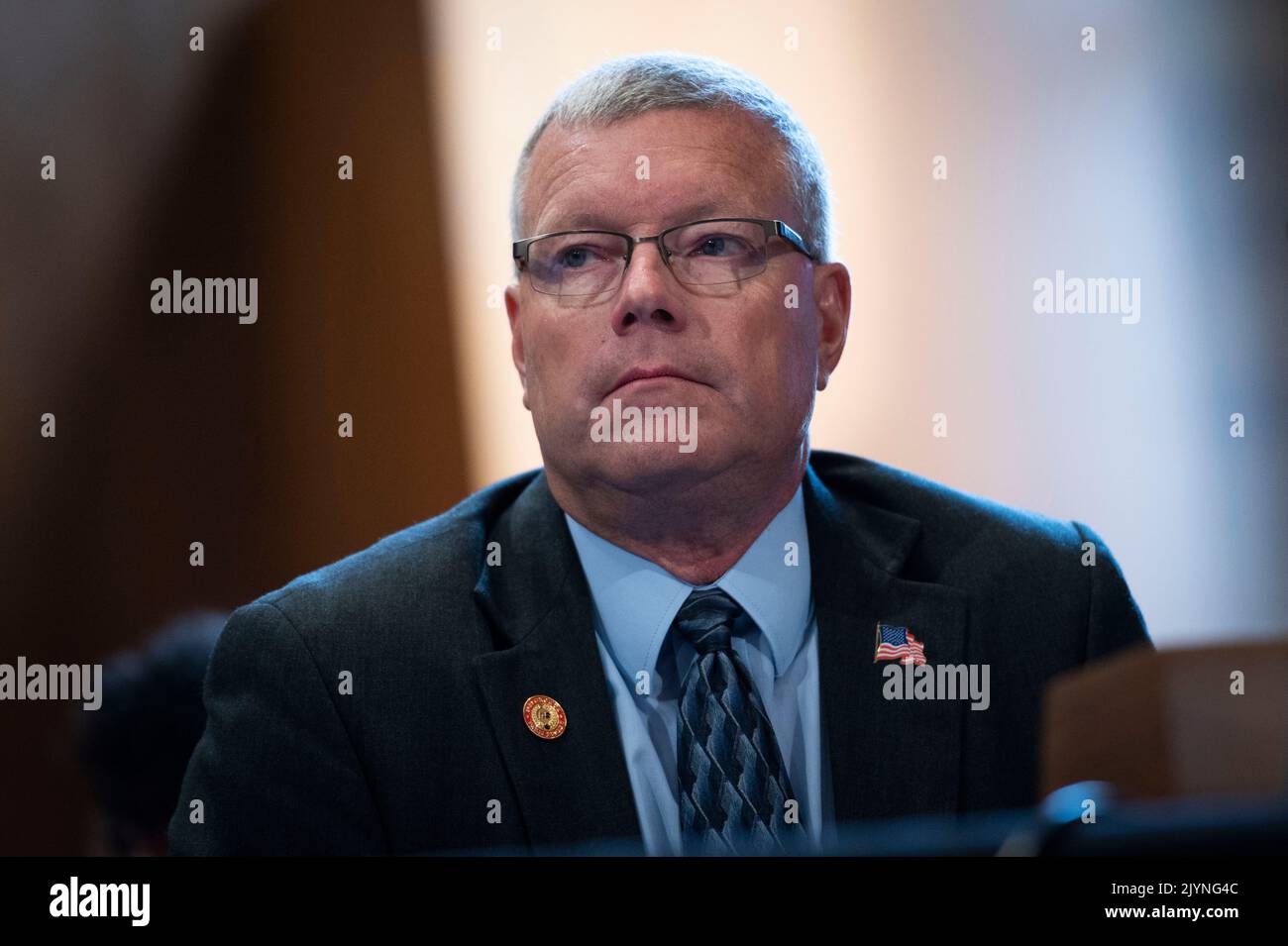 Washington, USA. 07. September 2022. Scott VanderWal, Vizepräsident der American Farm Bureau Federation, erscheint vor einer Anhörung des Senatsausschusses für Umwelt und öffentliche Arbeiten, um den Anerkennungsgesetz zum Schutz des Motorsports von 2021, den Tierschutzgesetz von 2021 und den Smoke-Ready Communities Act von 2021 zu untersuchen; Und dem Smoke Planning and Research Act von 2021, im Dirksen Senate Office Building in Washington, DC, Mittwoch, 7. September 2022. Kredit: Cliff Owen/CNP/Sipa USA Gutschrift: SIPA USA/Alamy Live Nachrichten Stockfoto