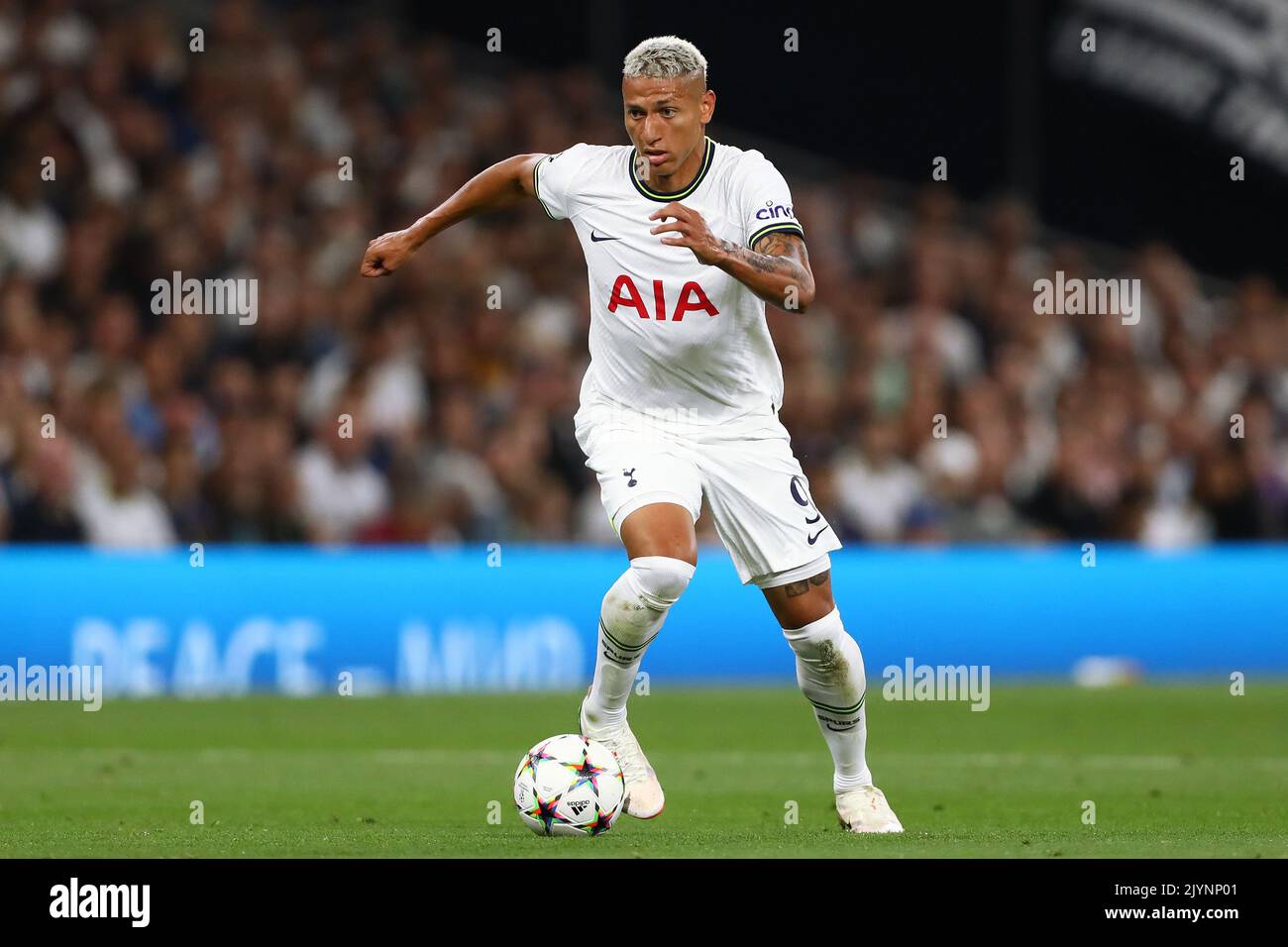 Richarlison von Tottenham Hotspur - Tottenham Hotspur gegen Marseille, UEFA Champions League, Tottenham Hotspur Stadium, London, Großbritannien - 7.. September 2022 Stockfoto