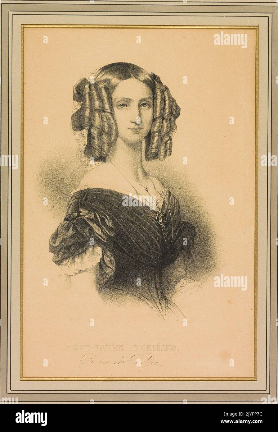 Marie-Louise d’Orlans war eine französische Aristokratin, die für ihre Ehe mit Napoleon Bonapartes Neffen, dem Herzog von Reichstadt, bekannt war. Ihr Leben war geprägt von bedeutenden politischen und sozialen Verbindungen innerhalb des französischen Adels. Stockfoto