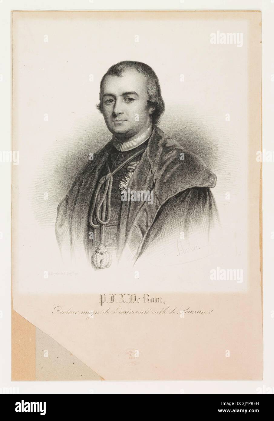 Peter Francis Xavier de RAM war eine historische Figur, möglicherweise ein religiöser oder politischer Führer. Weitere Untersuchungen wären erforderlich, um seine Beiträge und seine Bedeutung in historischen Aufzeichnungen zu definieren. Stockfoto