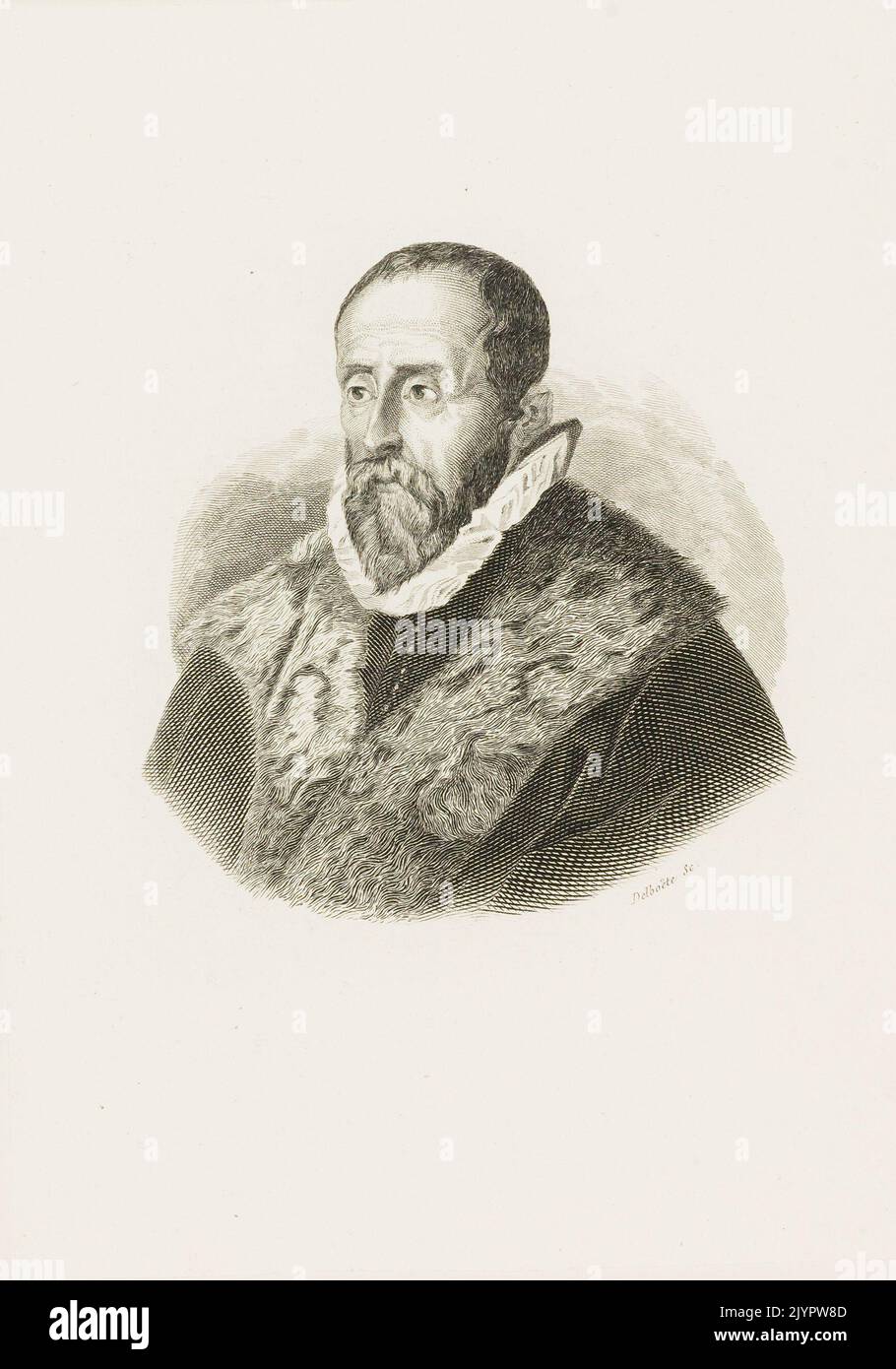 Justus Lipsius war ein flämischer Gelehrter und Humanist, bekannt für seine Werke über den Stoizismus und seine Beiträge zur Klassik in der Renaissance. Stockfoto