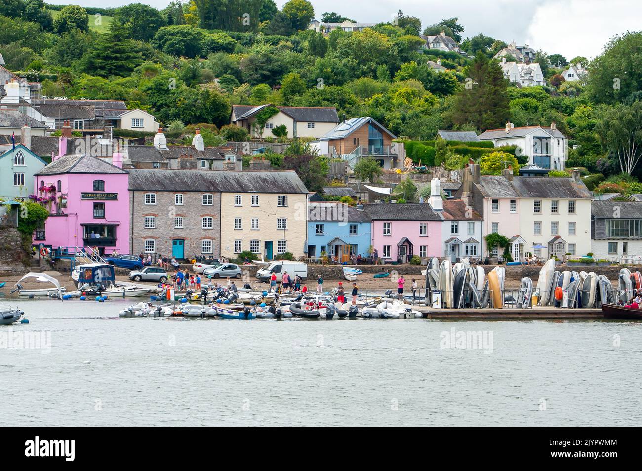 Dittisham, South Devon, Großbritannien. 25.. Juli 2022. Blick auf ...