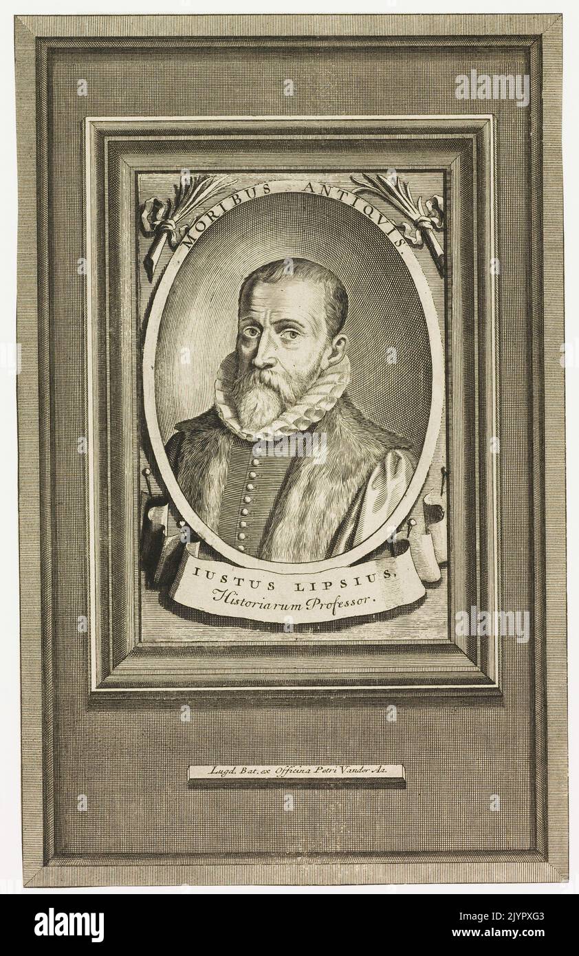 Justus Lipsius war ein flämischer Gelehrter und Philosoph aus der Renaissance, bekannt für seine Werke über den Stoizismus und die klassische Philosophie. Seine Beiträge zum Humanismus und zum intellektuellen Denken waren für die Gestaltung der europäischen Intellektuellen Geschichte von Bedeutung. Stockfoto