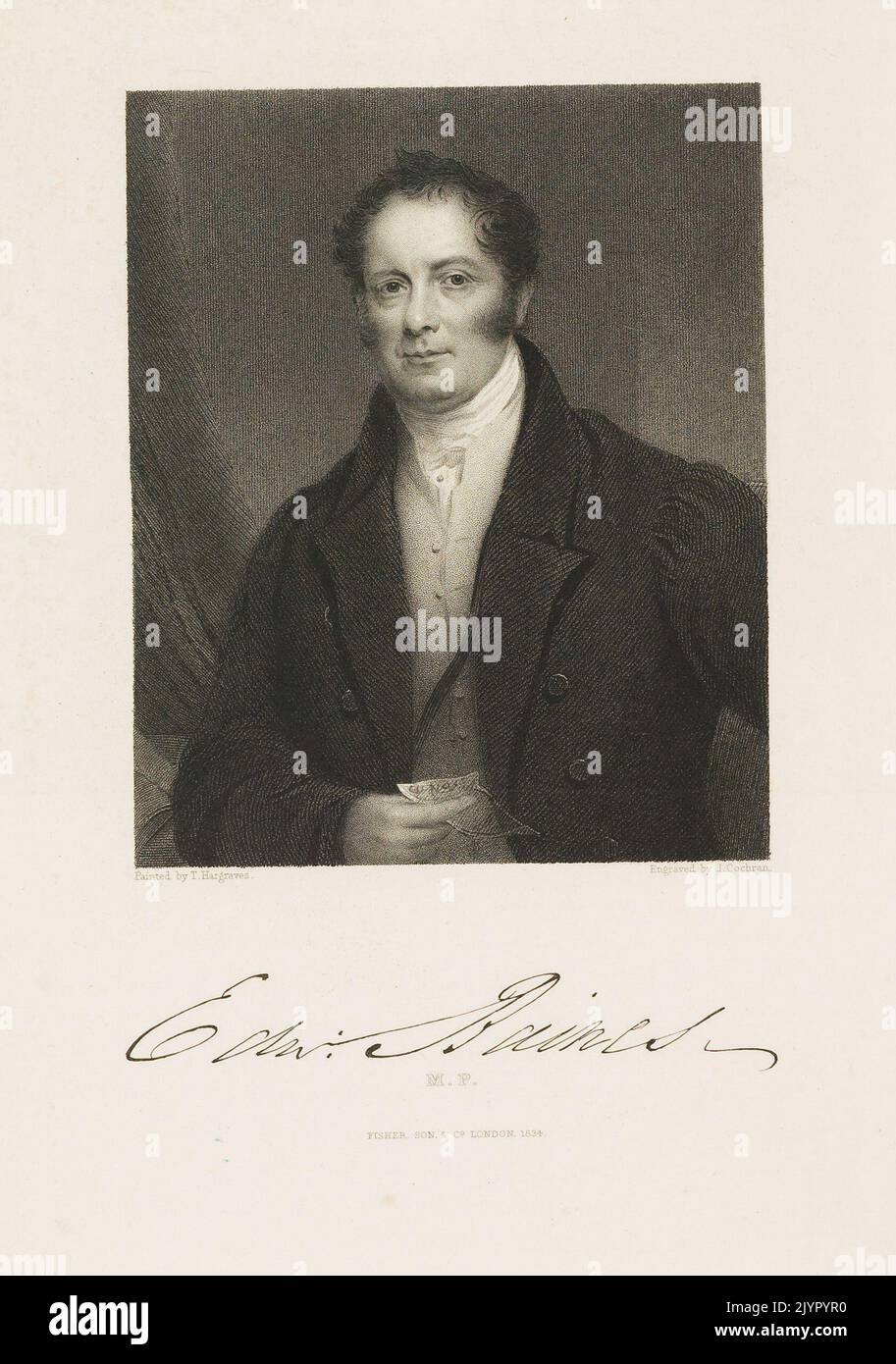Edw. Baines war ein britischer Politiker und Schriftsteller, bekannt für seine Arbeit an der Dokumentation der Geschichte und Industrie seiner Zeit. Seine Schriften geben Einblicke in die britische Gesellschaft im 19. Jahrhundert. Stockfoto