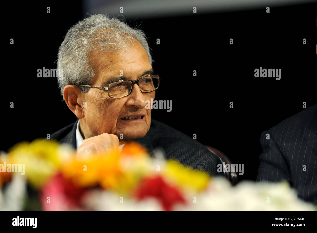 Dhaka, Bangladesch - 28. Dezember 2011: Amartya Kumar Sen, der Gewinner des Nobelpreis für Wirtschaftswissenschaften, ist ein indischer Bengali. Er kam nach Banglad Stockfoto