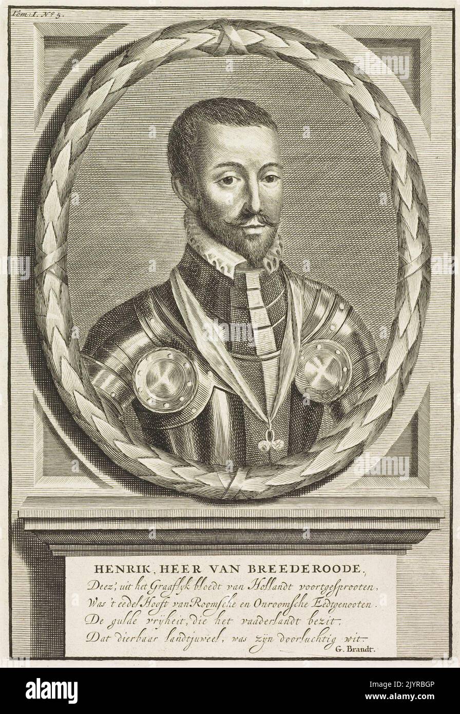 Henrik, Herr von Breederoode, bezieht sich auf eine Adelsfigur in der mittelalterlichen europäischen Geschichte, möglicherweise ein Herrscher oder Gutsbesitzer mit einer bedeutenden Rolle in seiner Zeit. Weitere Details würden seinen Einfluss erhellen. Stockfoto