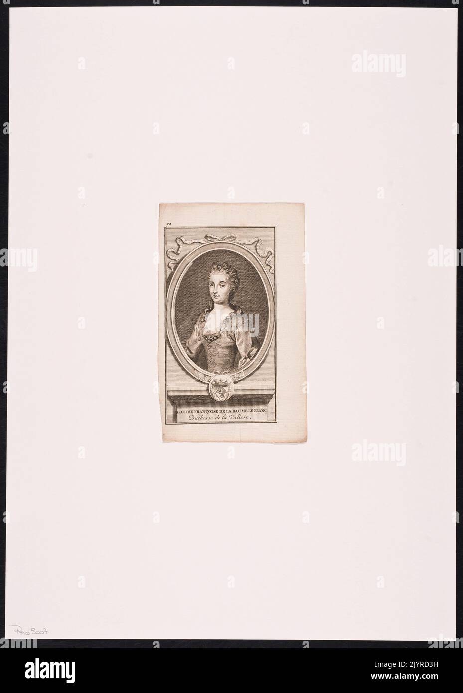 Louise Francoise de la Baume Le Blanc war eine prominente französische Adlige im 17. Jahrhundert. Bekannt für ihr Engagement in der Gerichtspolitik und ihre engen Beziehungen zum französischen Königshaus spielte sie während ihrer Zeit eine bedeutende Rolle in der französischen Aristokratie. Stockfoto