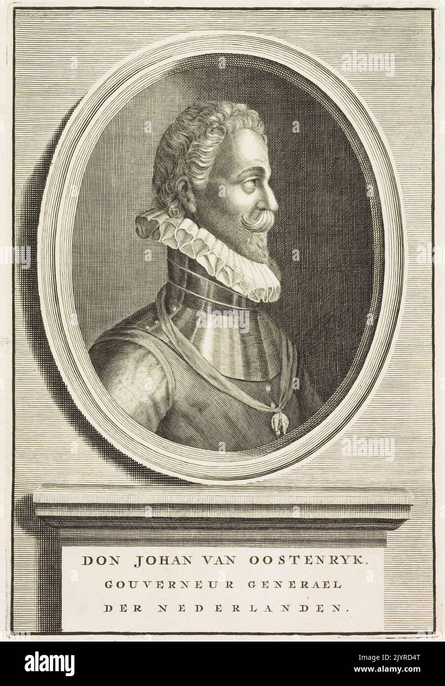 Don Johan von Österreich war ein spanischer Militärführer aus dem 16. Jahrhundert, der für seine Rolle in der Schlacht von Lepanto bekannt war. Er war maßgeblich an den spanischen habsburgischen Truppen beteiligt und hatte während seiner Zeit großen Einfluss. Stockfoto
