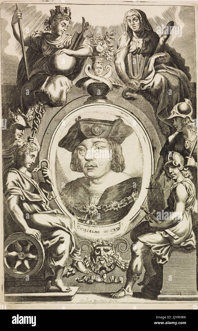 Wilhelm von Croy war eine Adelsfigur im mittelalterlichen Europa, bekannt für seine Beiträge zur Kirche und Politik während seiner Zeit in Frankreich. Stockfoto
