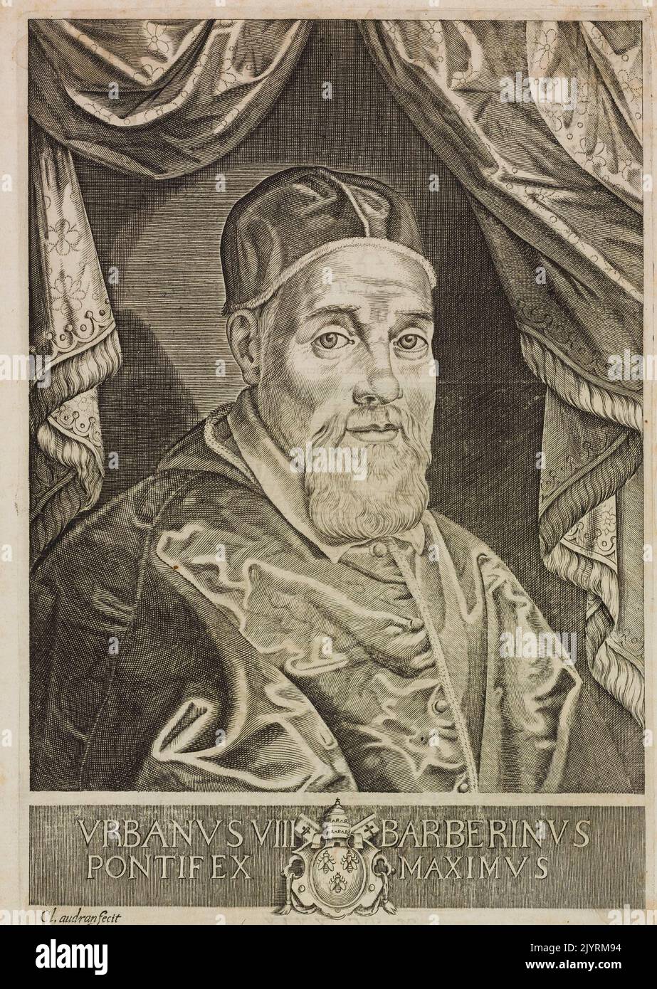 Urban 8 bezieht sich auf das Papsttum von Papst Urban VIII., der von 1623 bis 1644 diente. Sein Papsttum war geprägt von einem bedeutenden politischen, religiösen und kulturellen Einfluss. Urban VIII. War bekannt für seine Mäzenatschaft der Künste und seine Bemühungen, die Macht der päpstlichen Staaten zu stärken, insbesondere in Bezug auf die Autorität der katholischen Kirche in Europa. Stockfoto