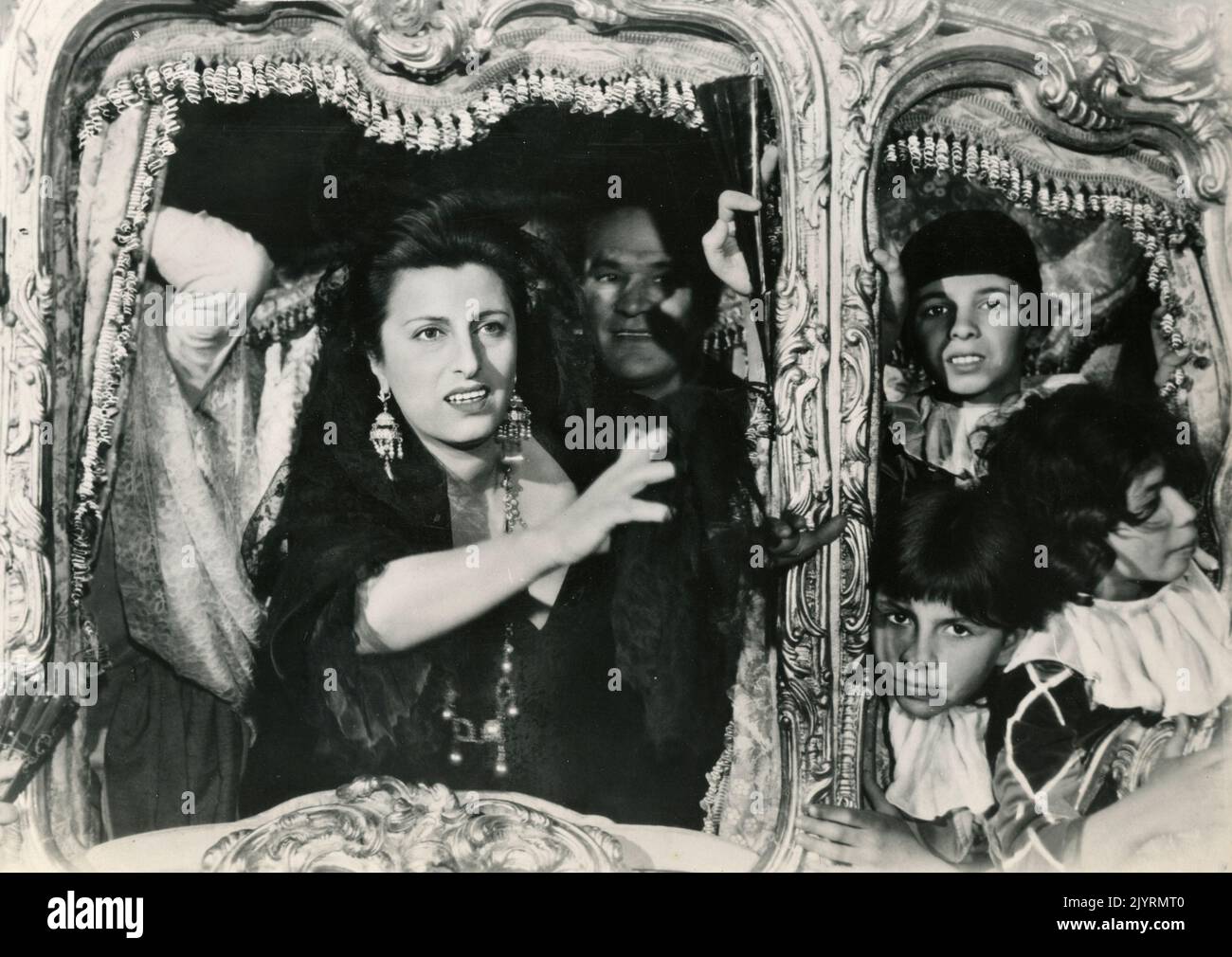 Die italienische Schauspielerin Anna Magnani im Film La carrozza d'oro, I/F 1952 Stockfoto