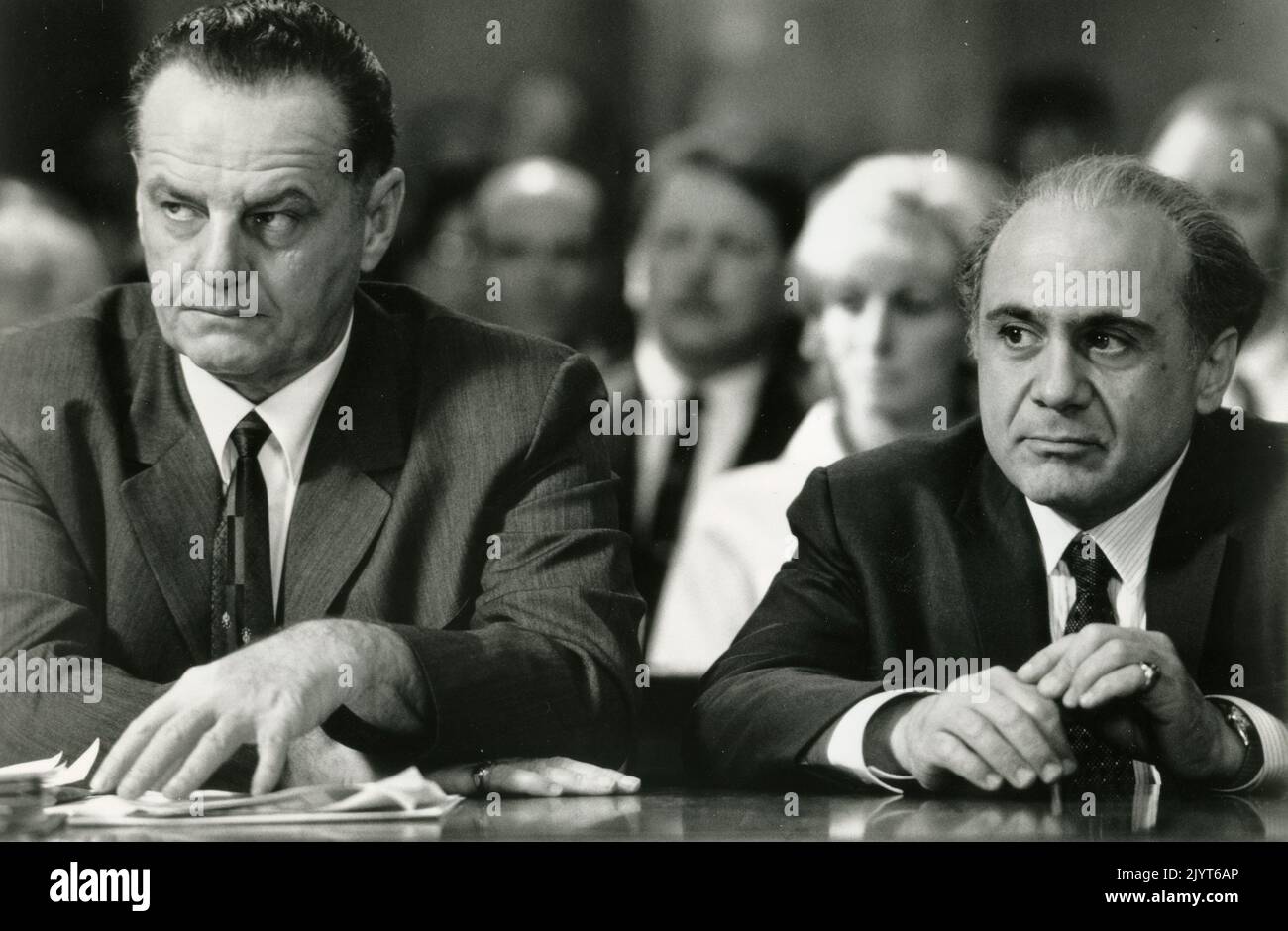 Die amerikanischen Schauspieler Jack Nicholson und Danny DeVito im Film Hoffa, USA 1992 Stockfoto