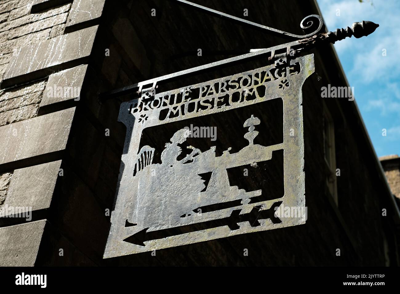 Haworth, West Yorkshire, Großbritannien. Das Bronte Parsonage Museum. Stockfoto