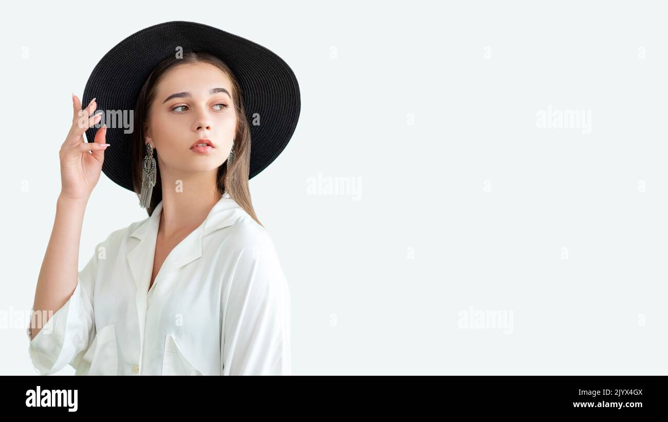 Trend Sommer Look lässig Mode Outfit stilvoll Stockfoto