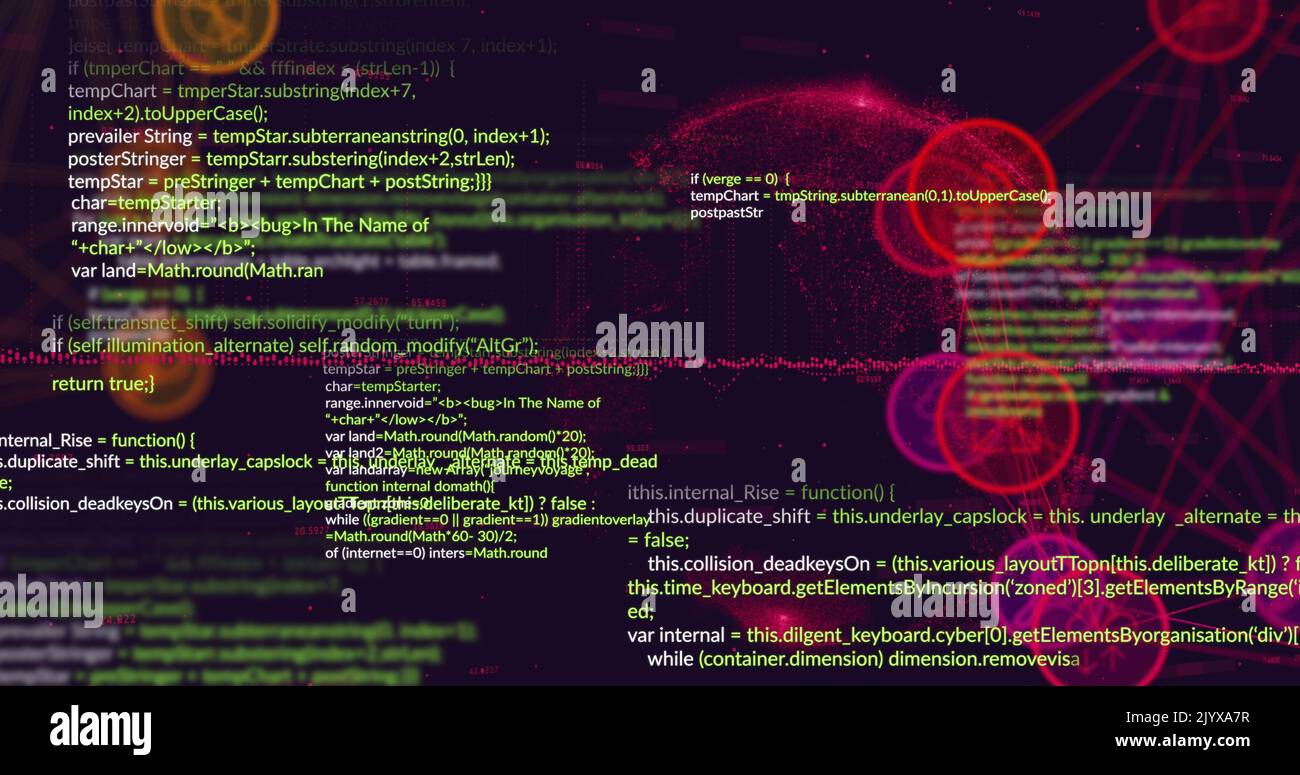 Abbildung von digitalen Computersymbolen, die sich mit Linien und ...