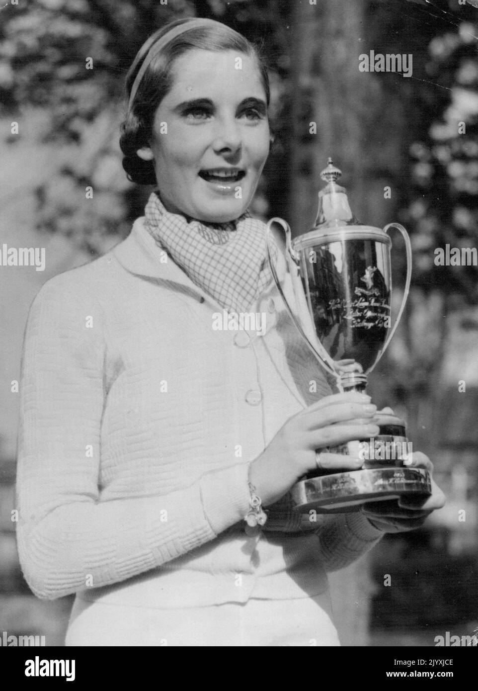 Kay Stammers - Tennis. 25.Mai 1936. (Foto von Associated Press). Stockfoto