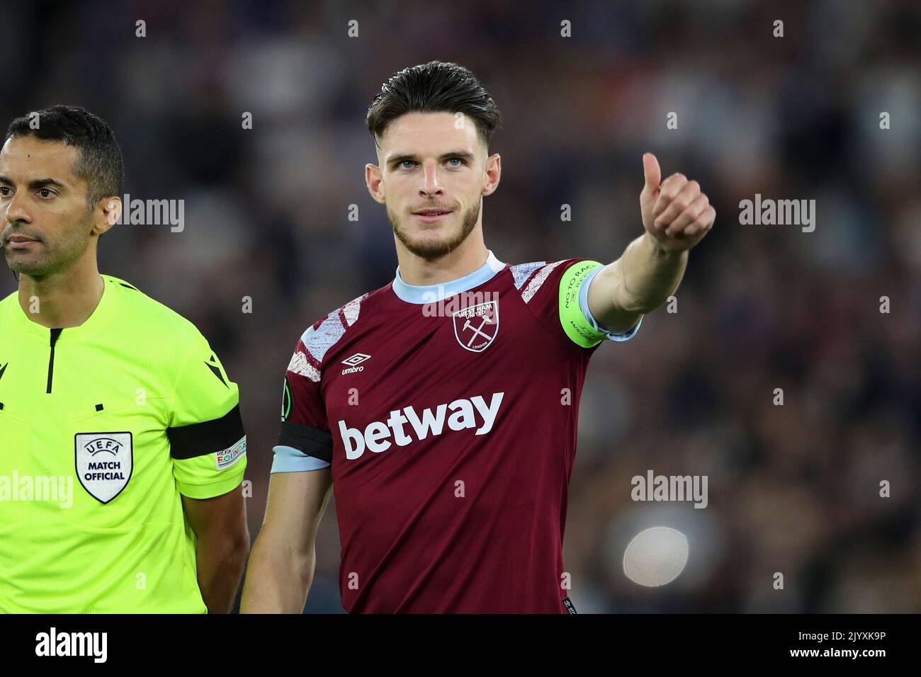 Declan Rig von West Ham United während des Europa Conference League-Spiels der Gruppe B zwischen West Ham United und FCSB am Donnerstag, dem 8.. September 2022, im London Stadium, Stratford. (Kredit: Tom West | MI News) Kredit: MI Nachrichten & Sport /Alamy Live News Stockfoto