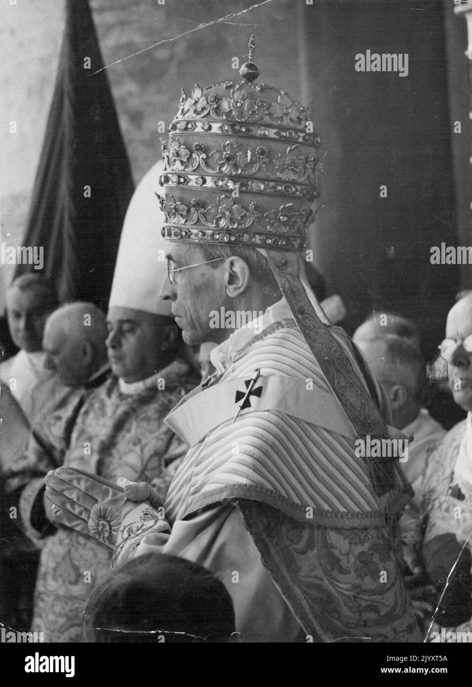 Papst Pius XII. - Porträts Allgemeine Szenen. 27. März 1939. (Foto von G. Felici) Stockfoto