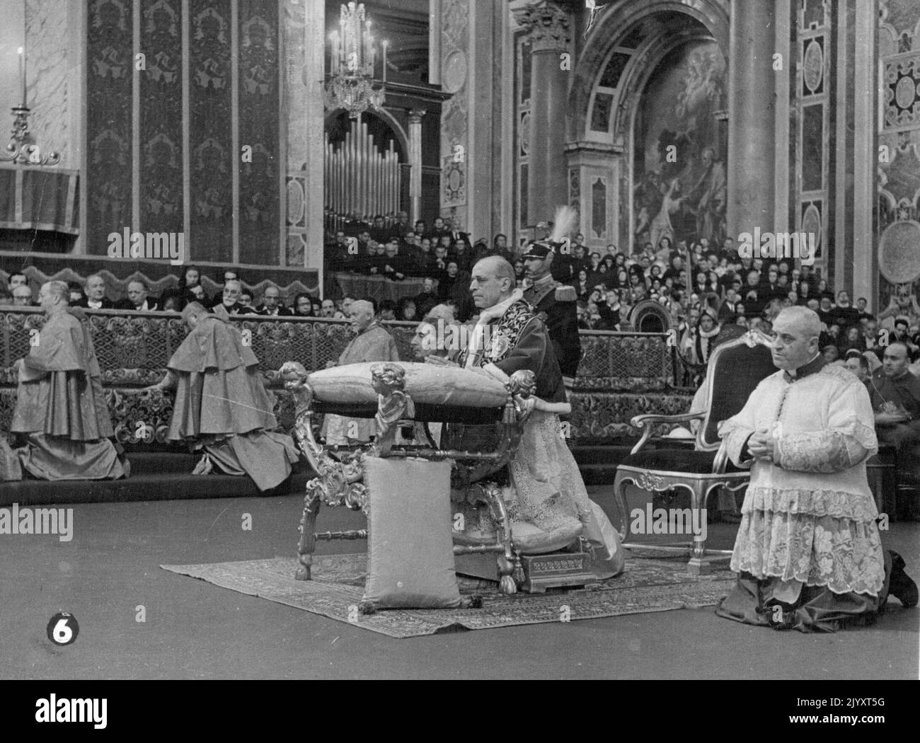 Papst Pius XII. - Porträts Allgemeine Szenen. 27. Juni 1955 Stockfoto