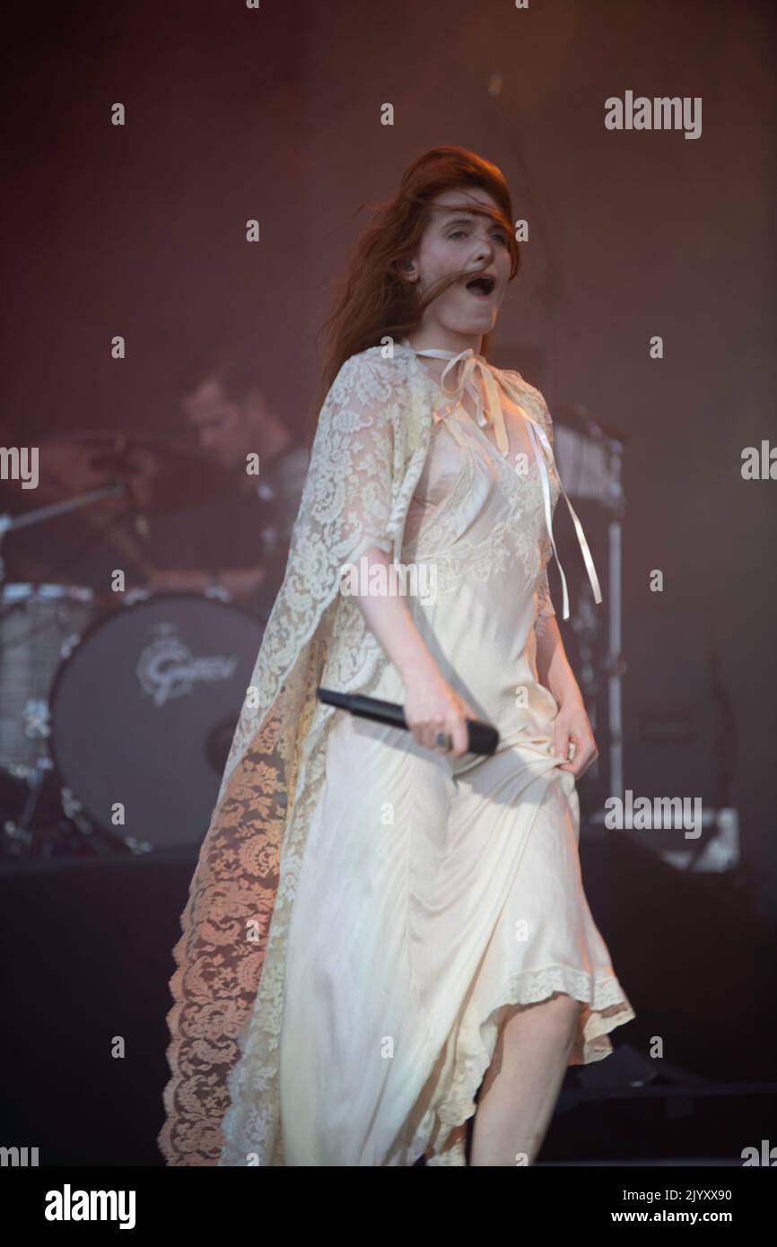 Florence + The Machine live beim Tempelhof Sounds Festival in Berlin Stockfoto