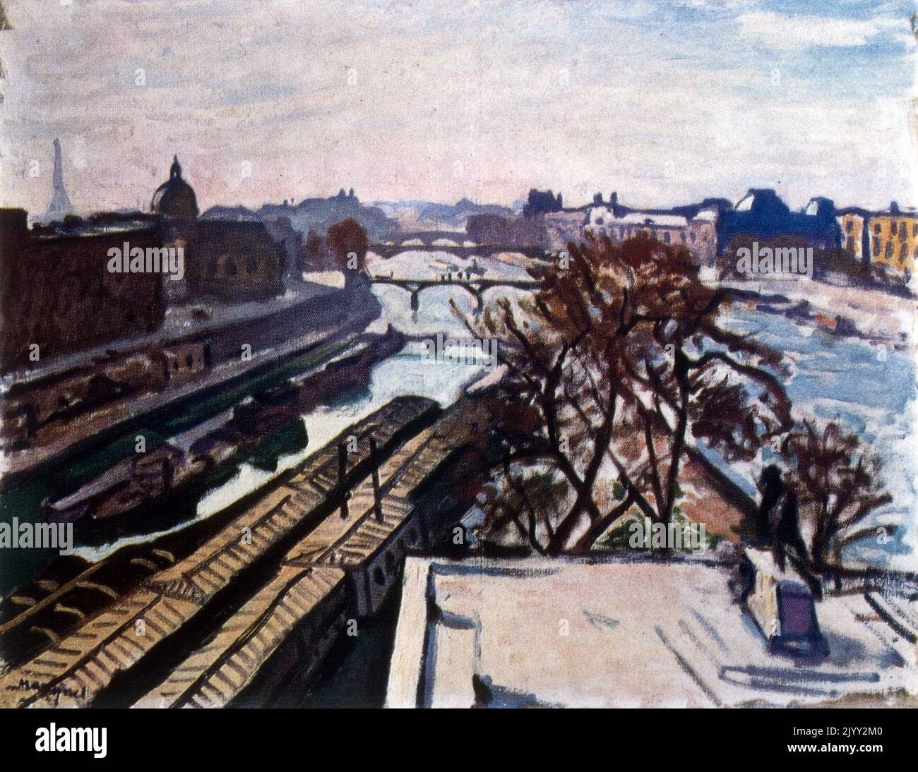 Blick auf die seine. Paris 1907, von Albert Marquet (1875 - 1947), französischer Maler, in Verbindung mit der Fauvist-Bewegung. Öl auf Leinwand Stockfoto