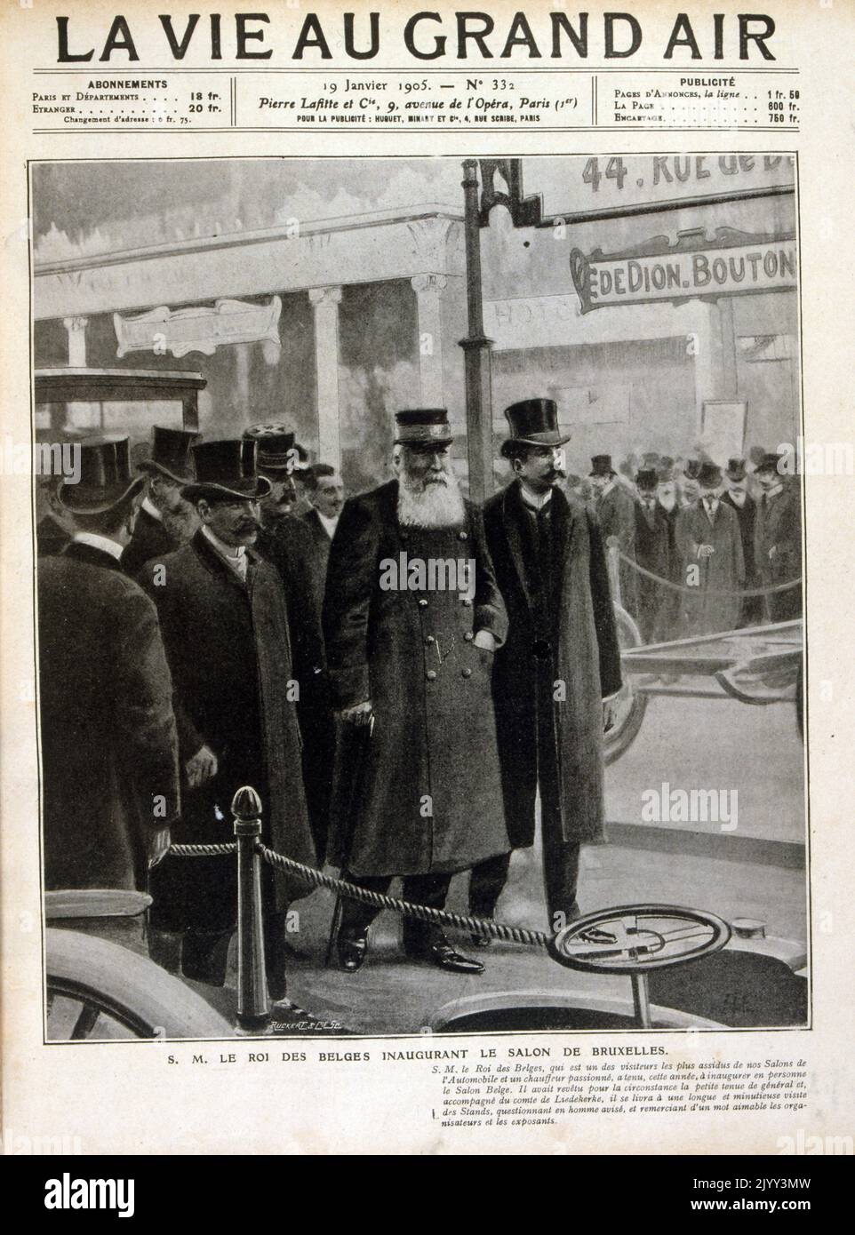 Foto von Leopold II. (1835 - 1909), König der Belgier von 1865 bis 1909 und wurde bekannt durch die Gründung und brutale Ausbeutung des Kongo-Freistaates als Privatunternehmen. Stockfoto