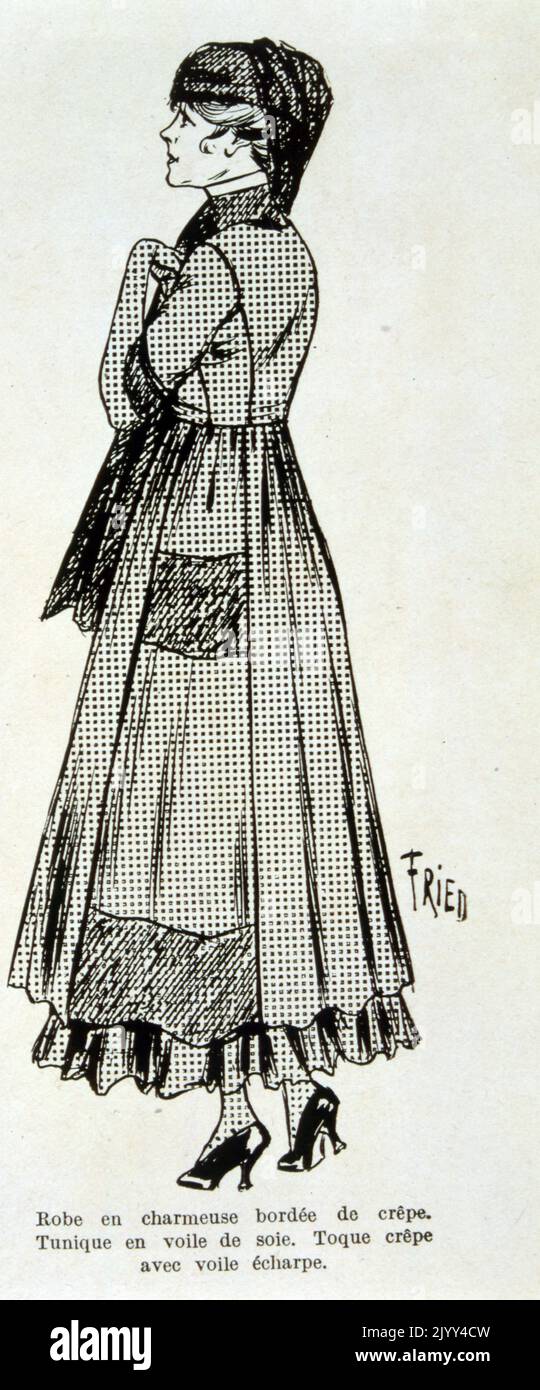 Französischer erster Weltkrieg Werbung für Damenbekleidung, 1915 Stockfoto