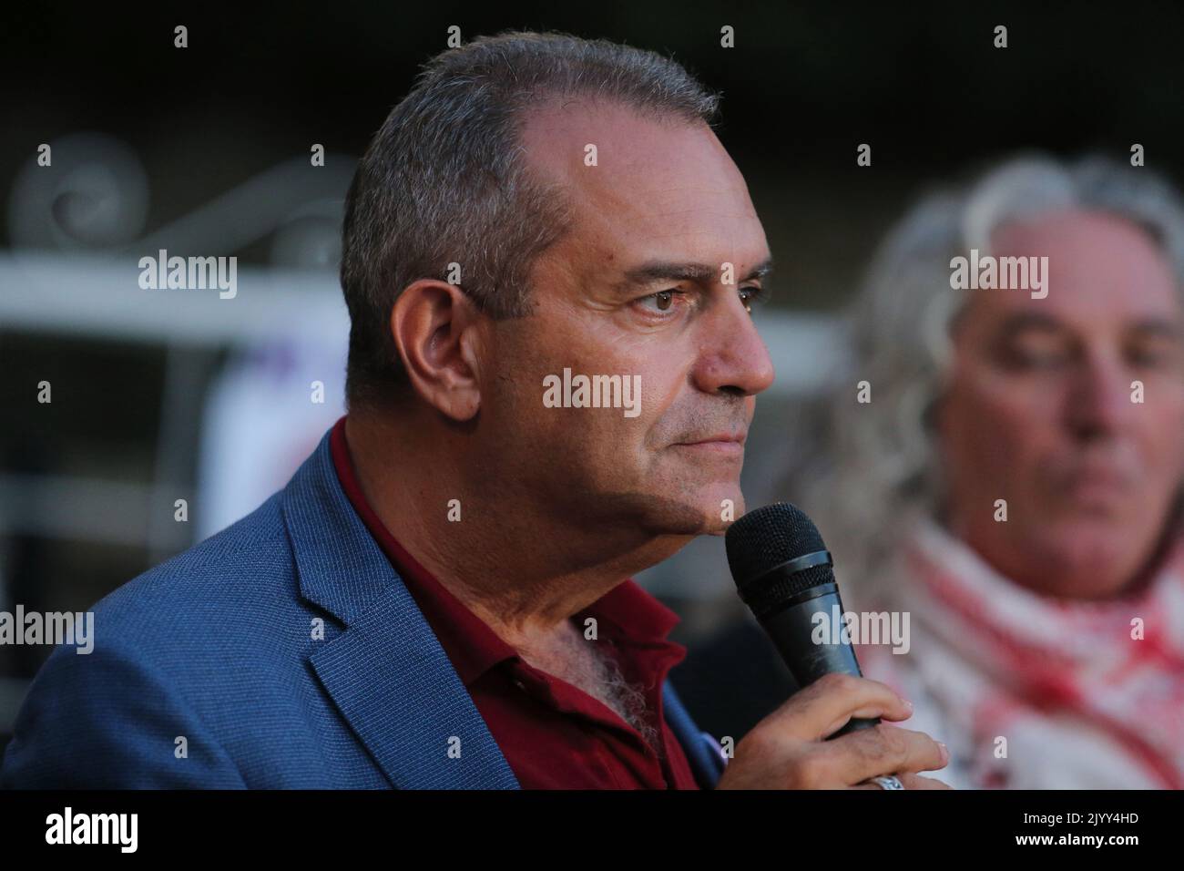 Frosinone, Italia - 8 settembre 2022: Elezioni politische, Luigi de Magistris nel capoluogo ciociaro Stockfoto