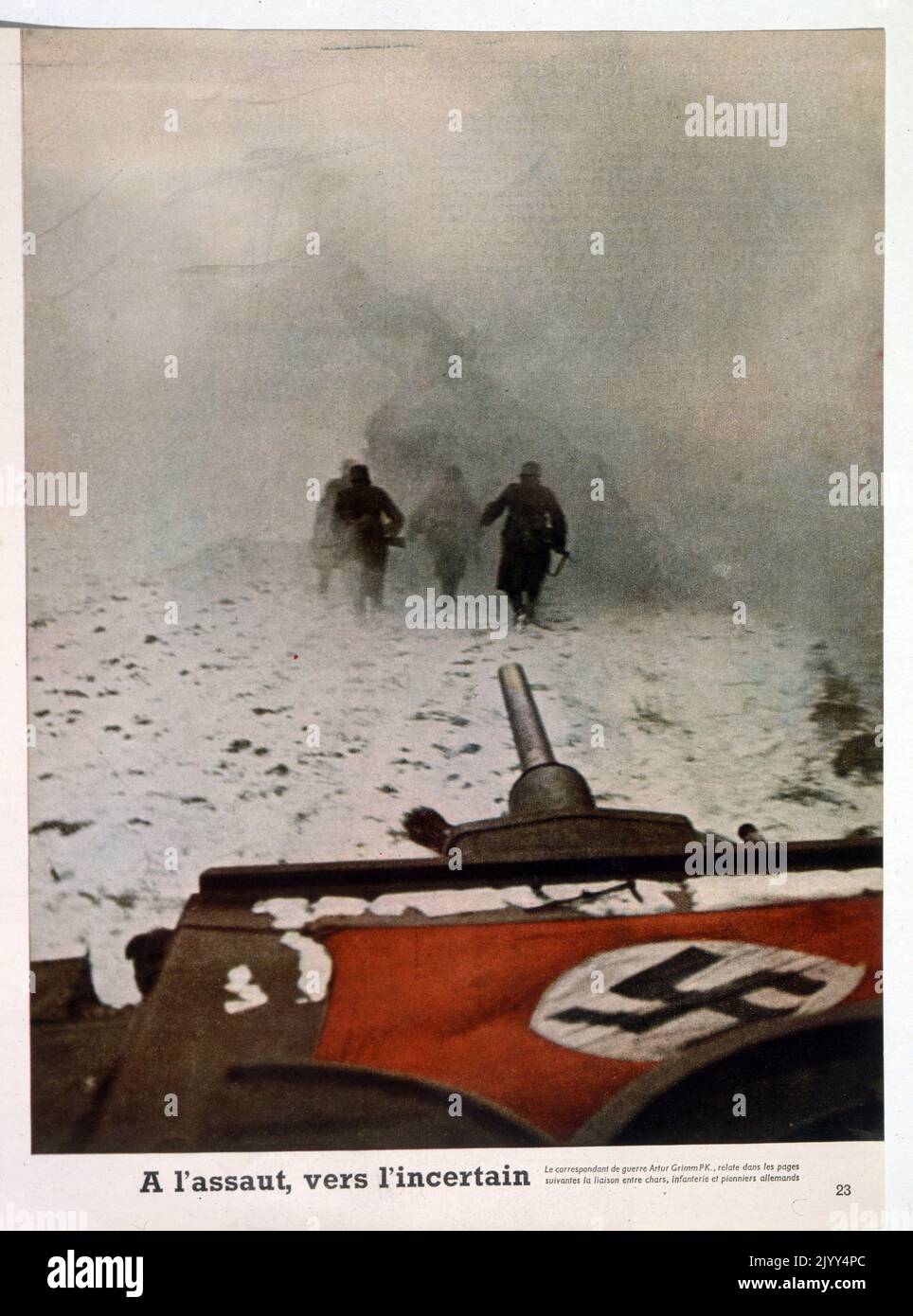 Deutsche Armee in Russland im Januar 1942. Zweiter Weltkrieg Invasion der Sowjetunion durch Nazi-Deutschland Stockfoto