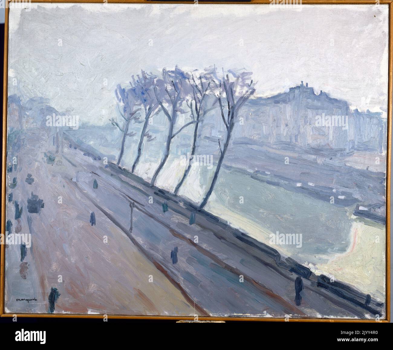 Quai de la seine ein Paris von Albert Marquet (1875 - 1947), französischer Maler, der mit der Fauvistischen Bewegung in Verbindung gebracht wurde. Öl auf Leinwand; um 1908 Stockfoto