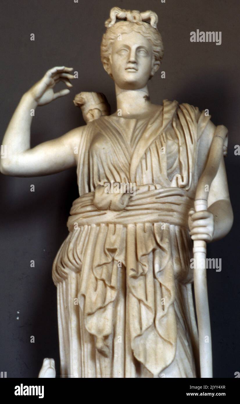 Statue der Diana (Artemis) die Jägerin in den Vatikanischen Museen. Ist Jahrhundert n. Chr. Stockfoto