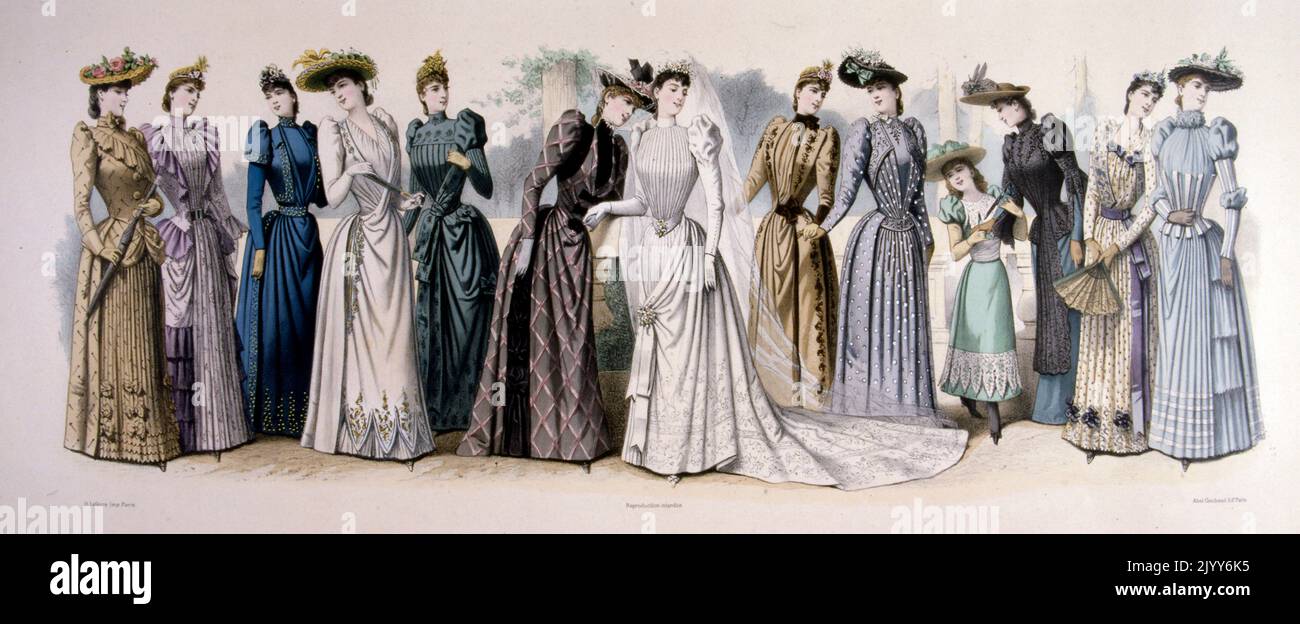 Fashion dress 1890 -Fotos und -Bildmaterial in hoher Auflösung – Alamy