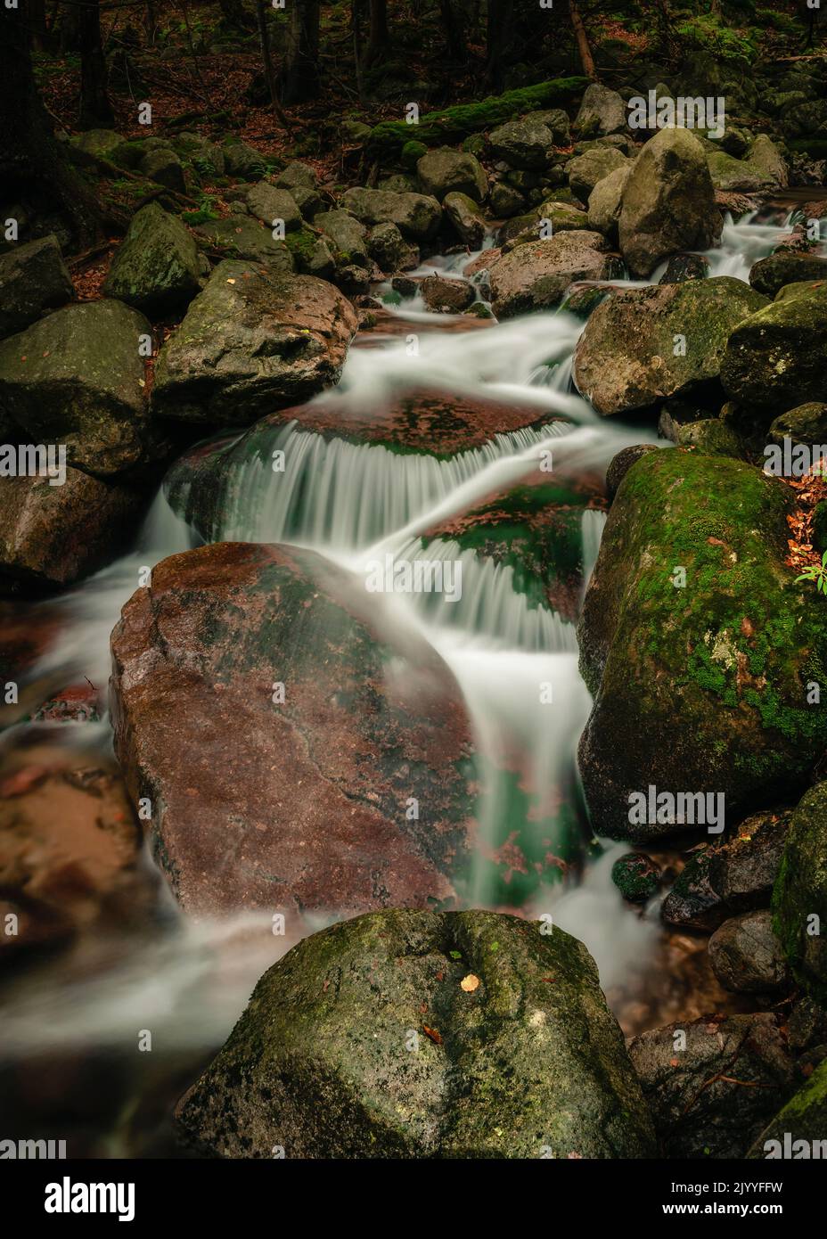 Karkonosze Wasserfälle Stockfoto