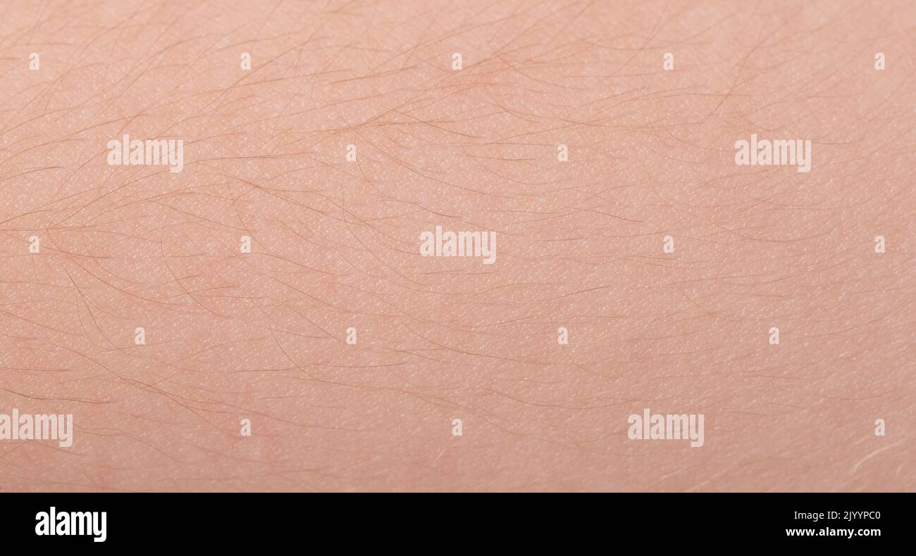 Kleine Haare auf Baby Haut Muster Hintergrund Nahaufnahme Stockfoto