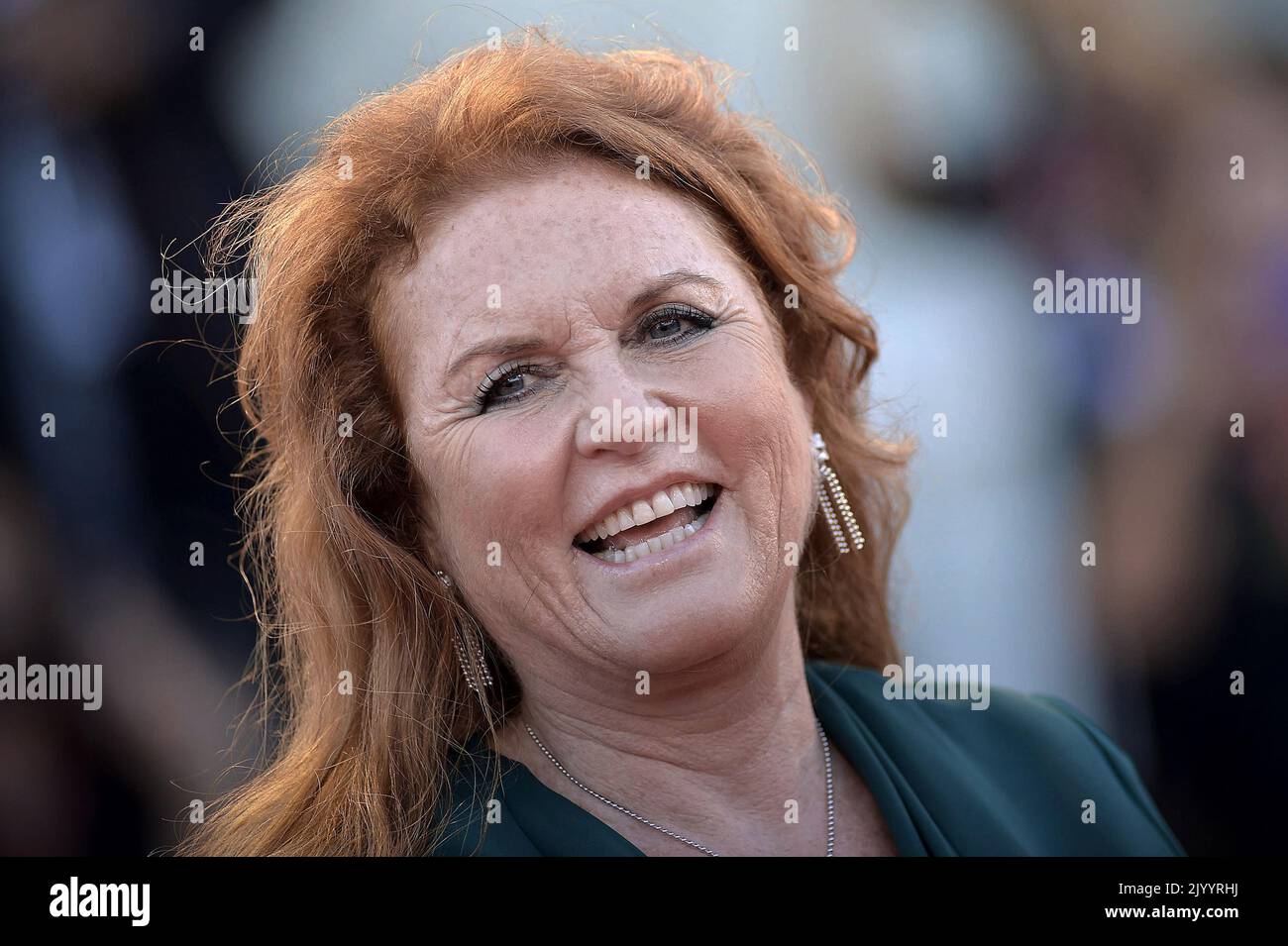 Venedig, Italien. 07. September 2022. Sarah Ferguson nimmt am Donnerstag, den 8. September 2022, am Roten Teppich des „Sohnes“ beim Internationalen Filmfestival von Venedig 79. Teil. Foto von Rocco Spaziani/UPI Credit: UPI/Alamy Live News Stockfoto