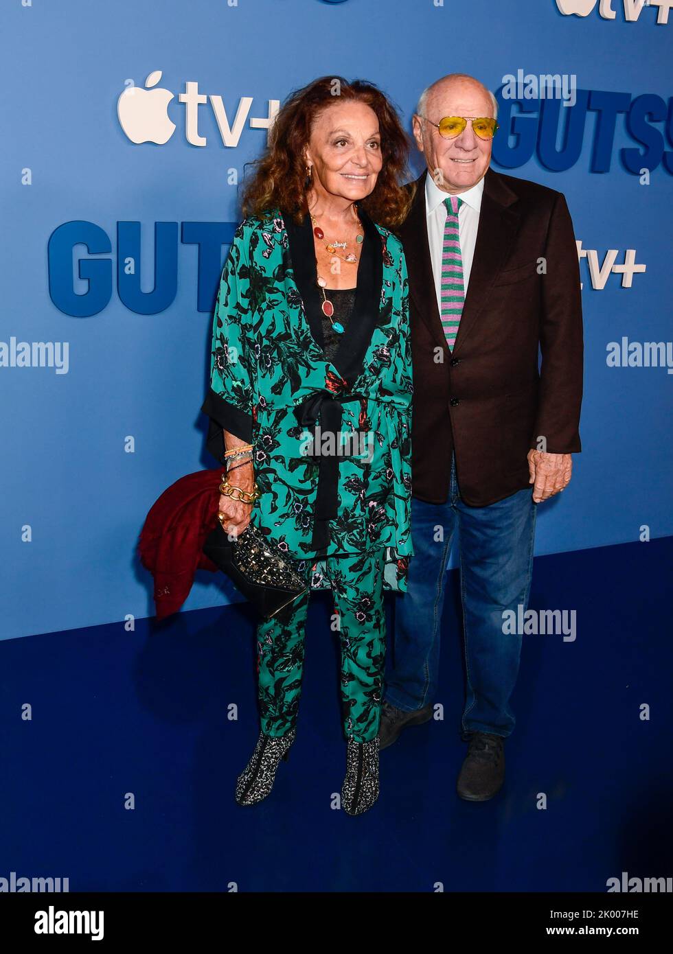 8. September 2022, New York City Diane von Furstenberg, Barry Diller kommt zur APPLE TV Docu-Serie Premiere von GUTSY, die am Donnerstag, 8. September 2022, im Times Center Theatre in New York City stattfand. Foto von Jennifer Graylock-Alamy Stockfoto