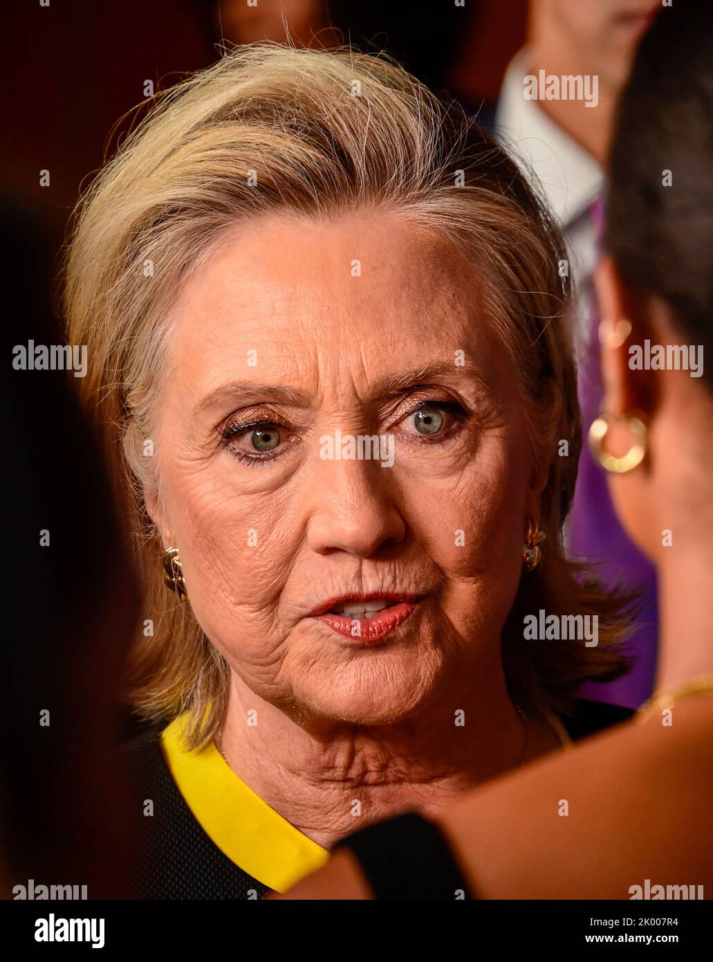 8. September 2022, New York City Hillary Clinton kommt zur APPLE TV Docu-Serie Premiere von GUTSY, die am Donnerstag, den 8. September 2022 im Times Center Theatre in New York City stattfand. Foto von Jennifer Graylock-Alamy Stockfoto