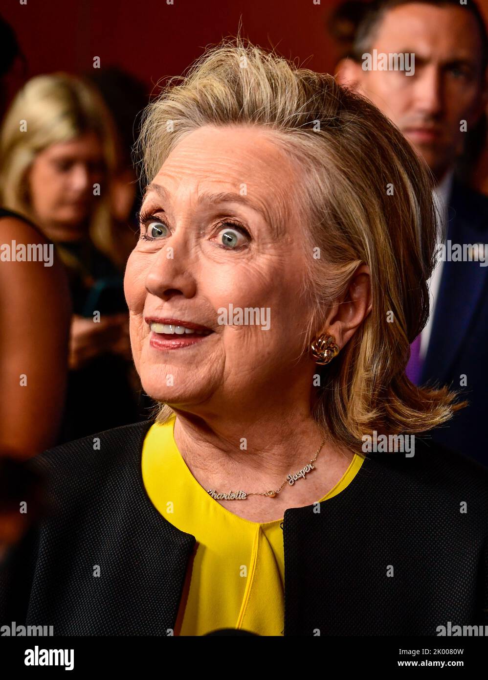 8. September 2022, New York City Hillary Clinton kommt zur APPLE TV Docu-Serie Premiere von GUTSY, die am Donnerstag, den 8. September 2022 im Times Center Theatre in New York City stattfand. Foto von Jennifer Graylock-Alamy Stockfoto