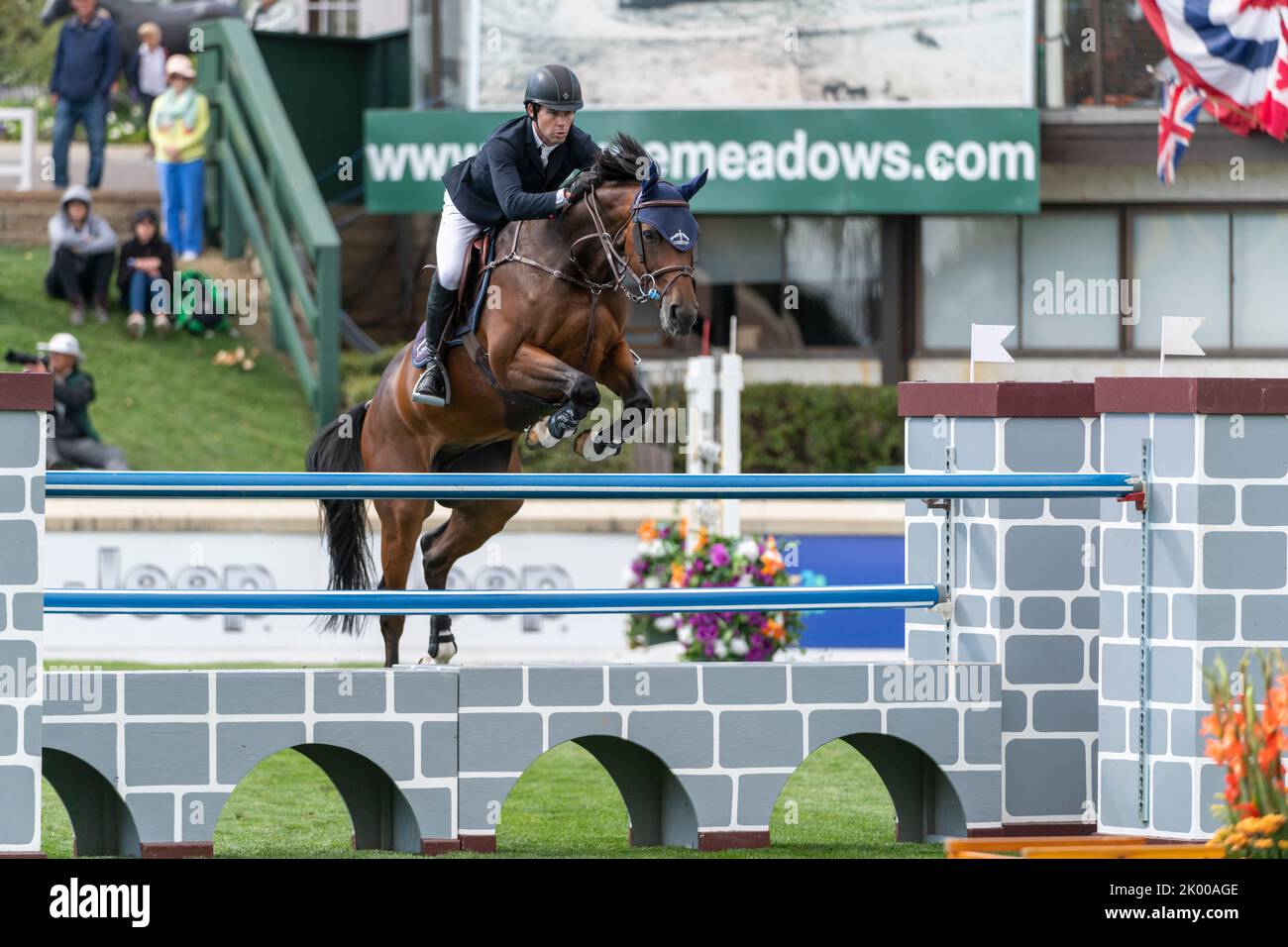 Calgary, Alberta, Kanada, 2022-09-08, Conor Swail (IRL) Riding Count Me in, Spruce Meadows International Showjumping, The Masters - CANA Cup - Credi Stockfoto